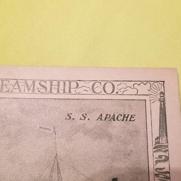 Vintage Postcard Clyde Steamship Co. S.S. Apache - Picture 6 of 9